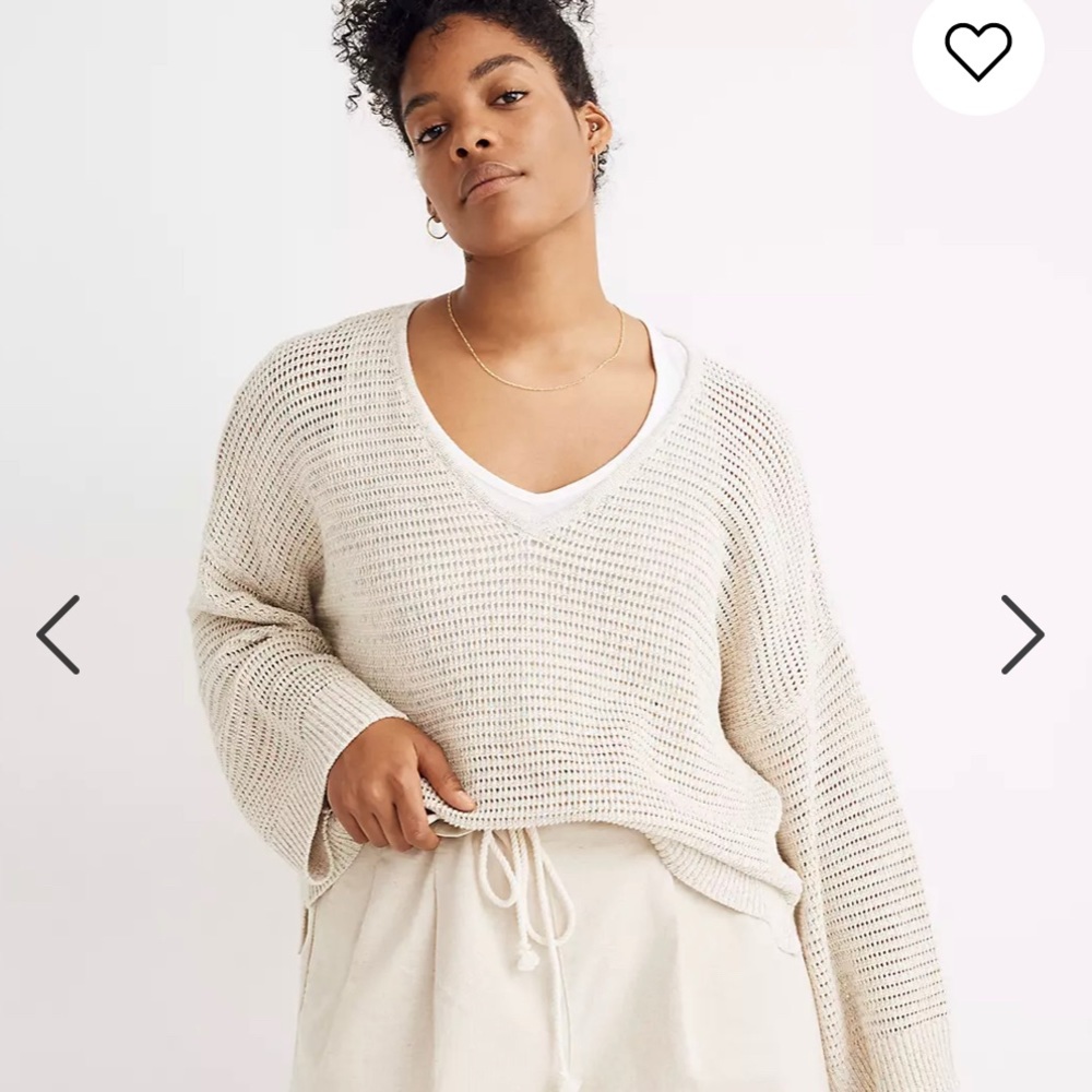 Madewell Rainbow Marled Seville Pullover Sweater